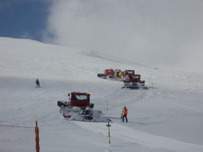 Pistenbully's im Einsatz (Savognin)
